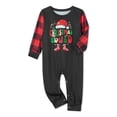 thumbnail image 3 of Nituyy Christmas Pajamas for Family Matching PJ's Sets with Letter and Printed Long Sleeve Tee and Bottom with Pocket, 3 of 9