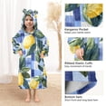 thumbnail image 3 of FORMRS Wearable Blanket Hoodie with Sleeves for Kids Cozy Flannel Sweatshirt, Cartoon Lemon Leaves, 3 of 7
