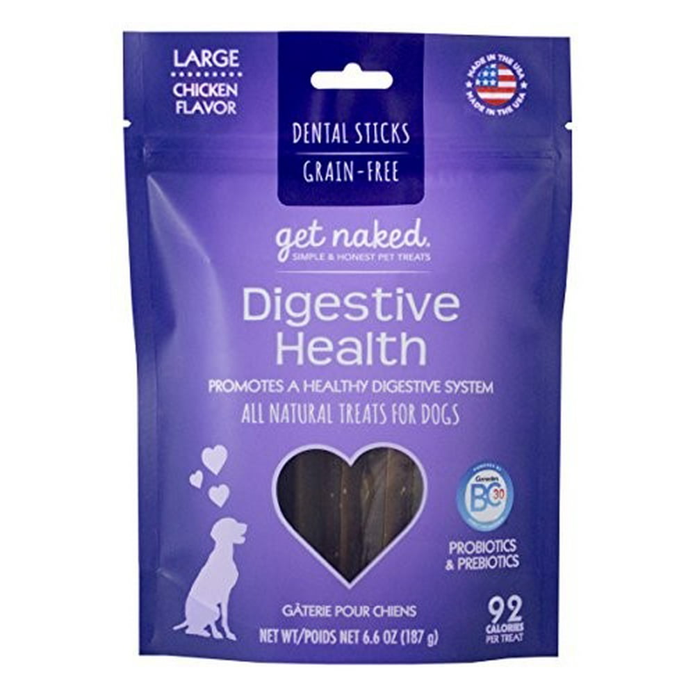 Get Naked Digestive Health Dental Chew Sticks Dog Treats, 6.6 Oz