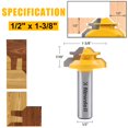 thumbnail image 2 of Juego de brocas para fresar inglete Lock Newdeli, 45 grados, 1/2 pulgada, 3 unidades, 2 of 7