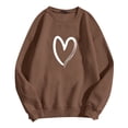 thumbnail image 3 of Chandail en Molleton Chaud pour Femmes, T-Shirt Décontracté à Manches Longues, Col Rond, Imprimé Doux, pour l'Hiver, 3 of 4