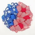 thumbnail image 4 of ZhangC 250th Anniversary Patriotic Wreath for Front Door, 15.8x15.8 Inch 4th of July Artificial Wreath Decorations, Red White and Blue Ribbon Wreath for Memorial Day, 4 of 9