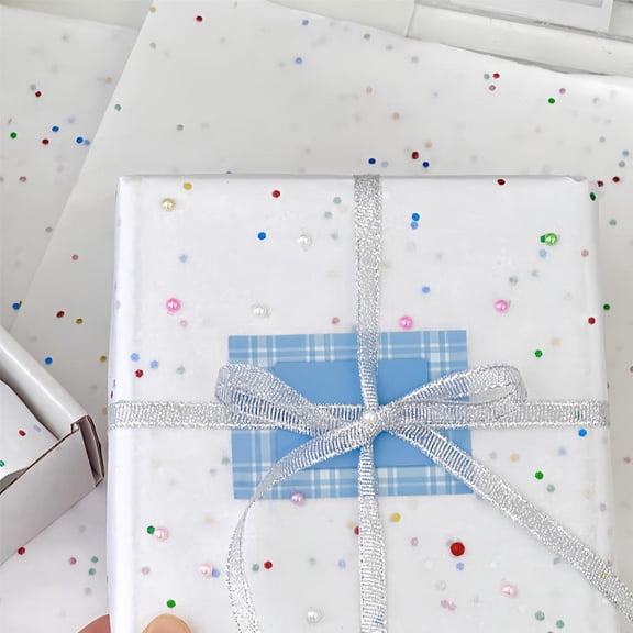 10 Sheets/pack Bow Polka Dots Star Heart Tissue Paper Gift Wrapping Paper DIY Art Craft Tissue Paper For Wedding Birthday Baby Shower Supplies, Folded Flat