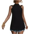 thumbnail image 2 of SROBPTY Womens Tank Tops Solid Fashion Crew Neck Sleeveless Off Shoulder Summer Shirts for Casual Wear, 2 of 4
