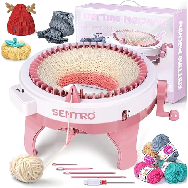 Máquina de tejer BZVV SENTRO Tabla de ganchillo de 48 agujas rosa