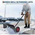 thumbnail image 2 of Bingirl Pelle Pousse-Neige Ergonomique de 29 Pouces avec Poignée à Hauteur Réglable à 5 Niveaux et Roues pour Réduire les Blessures au Dos sur les Trottoirs, 2 of 8
