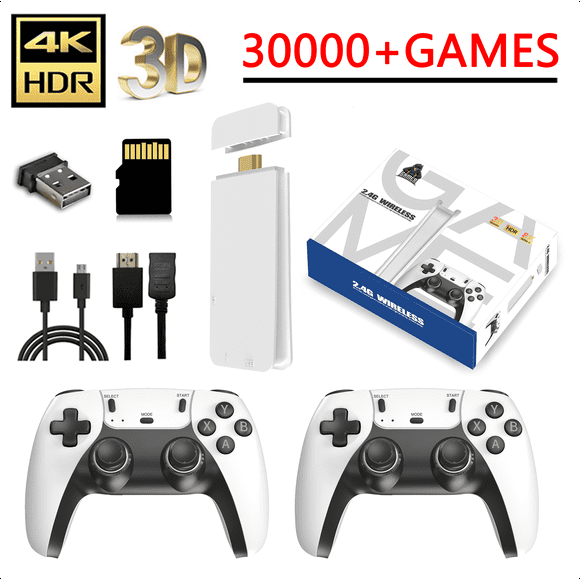 Salange Retro Game TV Stick M8 4K Pro Game Stick 64G Dual 2.4G Wireless Controller 4K Retro Classic Games