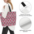 thumbnail image 3 of Disketp Hearts And Lines Bolsa Tote Estampada para Mujer, Bolso de Hombro y de Mano para Compras y Viajes, 3 of 8