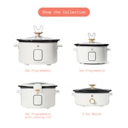 Beautiful 6 Qt Programmable Slow Cooker, White Icing by Drew Barrymore