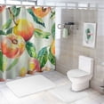 thumbnail image 7 of Creowell  Colorful Peach Shower Curtain Fall Shower Curtains for Bathroom, Waterproof Thickened Fabric Shower Curtain Cute Fruit Shower Curtain Orange Bathroom Decor 60x72, 7 of 7