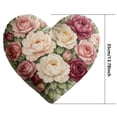 thumbnail image 3 of Heart Shaped Floral Throw Pillow for Romantic Home Decor, Soft Fabric Cushion for Couch, Bed, Valentine's Day Gift H, 3 of 7