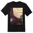 thumbnail image 2 of Plus Size Shirt for Women Black Tops for Women Short Sleeves Shirt for Women Dragon T Shirt Oversized Shirt for Women S, 2 of 5