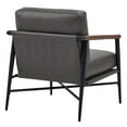 thumbnail image 3 of CHITA Mid Century Modern Accent Chair, Lounge Chair with Wood&Metal, Comfy Upholstered Arm Chairs for Living Room, Retro Gray, 3 of 9