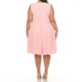 thumbnail image 3 of White Mark Women's Plus Size Fit and Flare Skater Dress, 3 of 6