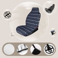 thumbnail image 3 of Navy Blue White Square Lattice Triangle Geometric Car Seat Covers Front Seats Universal Fit for Cars SUV Truck Auto Interior Accessories, 3 of 3