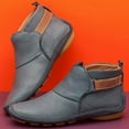 thumbnail image 5 of Dezsed Women Ankle Boots Women's Roman Pointed Casual Booties Spring Fall Women Boots Ladies Western Stretch Botas Leather Casual Shoes Blue 43, 5 of 5