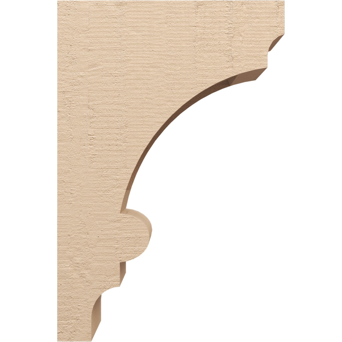 11"W x 22"D x 33"H Classic Diane Rough Cedar Woodgrain TimberThane Corbel, Primed Tan