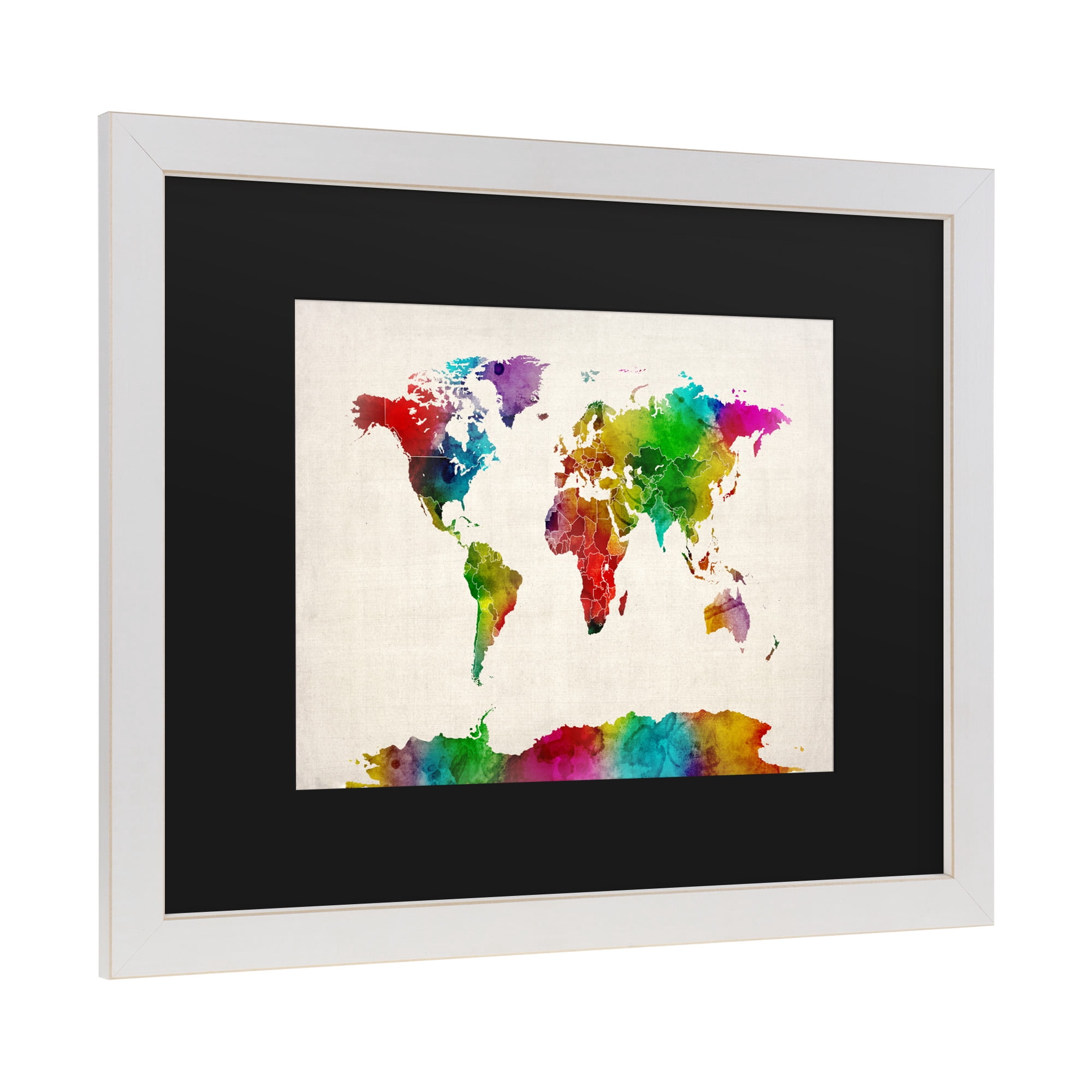 Trademark Fine Art 'Watercolor World Map II' Canvas Art by Michael Tompsett