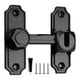 thumbnail image 3 of Cerradura para puerta de granero, pestillo de puerta, herrajes de aleación de zinc, pestillo abatible para gabinetes Negro, 3 of 9