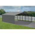 thumbnail image 3 of Arrow 24 x 20 x 9 ft Charcoal Carport With 1 Side Wall Kit, 3 of 15