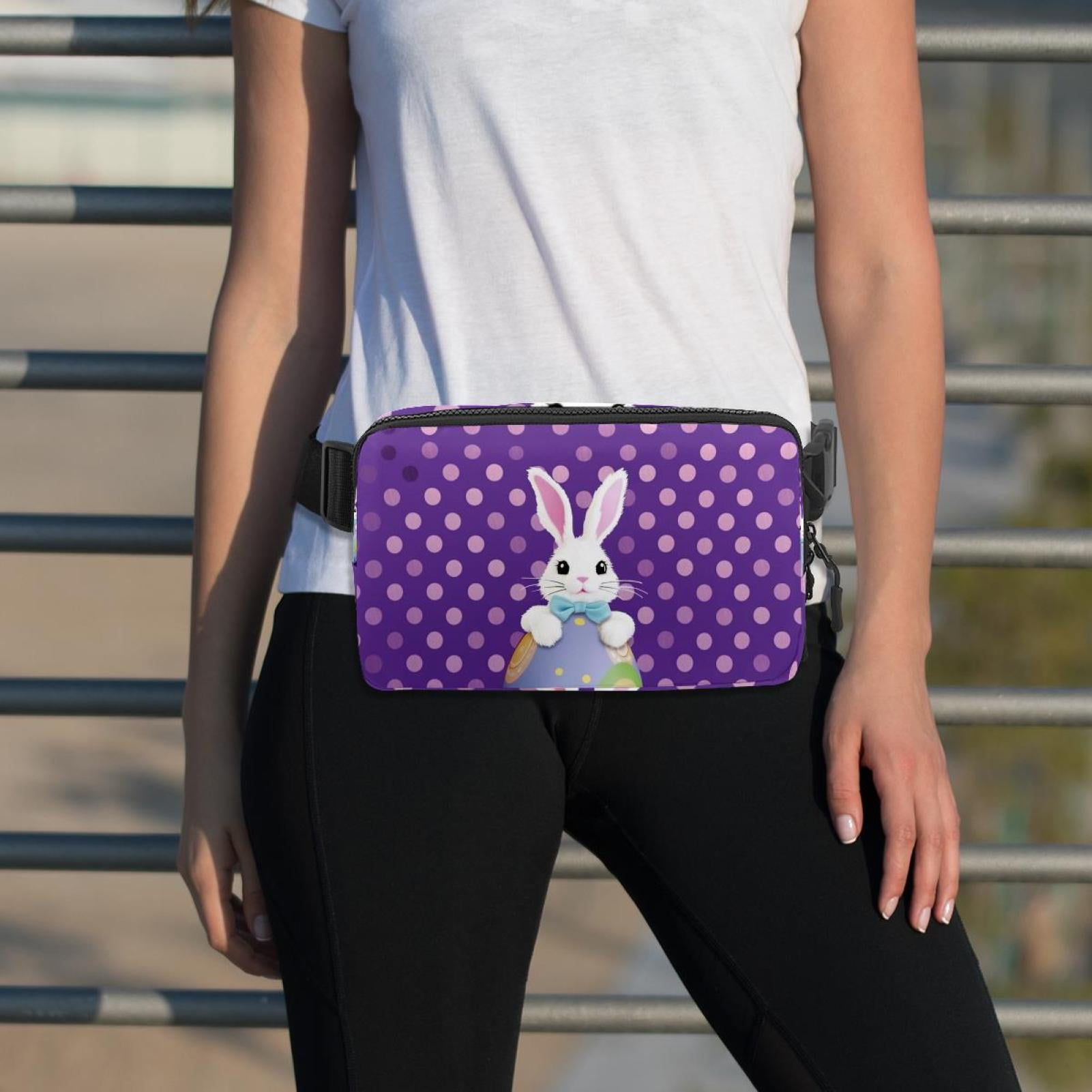 Easter Lightweight Adjustable Running Belt with Extension Strap for Unisex - Fanny Pack Waist Bag for Fitness and Exercise