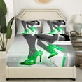 thumbnail image 3 of Erosebridal Green High Heels Bed Sheets King,Bling Glitter King Sheet Sets,Dreamy Princess Sheet Set King,Breathable Fashion Room Decorative,4pcs, 3 of 7