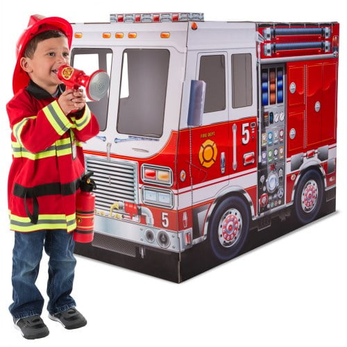 melissa and doug fire truck playhouse