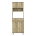 thumbnail image 2 of Freestanding Kitchen Storage Cupboard with Drawer & Microwave Shelf, Kitchen Pantry Cabinet with Countertop, Dining Room Storage Cabinet with Closed & Open Storage, Kitchen Storage Cabinet, Beige, 2 of 7