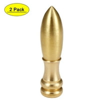 Uxcell Solid Brass Knob Lamp Shade Finial Decoration Accessories 49mm x 12mm 2 Pack