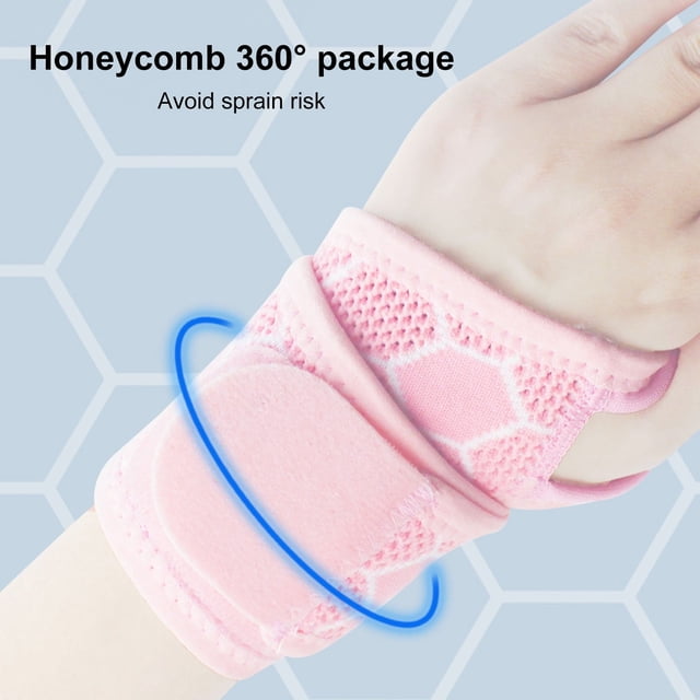 LJNYFDC Adjustable Wrist Guard Women Sports Wristband Wide Adjustable Wrist Guard Strap Work Arthritis and Tendonitis Pain Relief Compression Wrist Support Brace