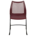 thumbnail image 2 of Flash Furniture HERCULES Series 5 Pack 661 lb. Capacity Burgundy Stack Chair with Air-Vent Back and Black Powder Coated Sled Base, 2 of 9
