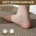 thumbnail image 6 of QiCaiJia Kitchen Rugs Set of 2, 17''x30''+17''x47'' Brown Kitchen Mats for Floor, Washable Non Slip Absorbent Kitchen Mat, Braided Kitchen Runner Rug, Kitchen Sink Rug, 6 of 8