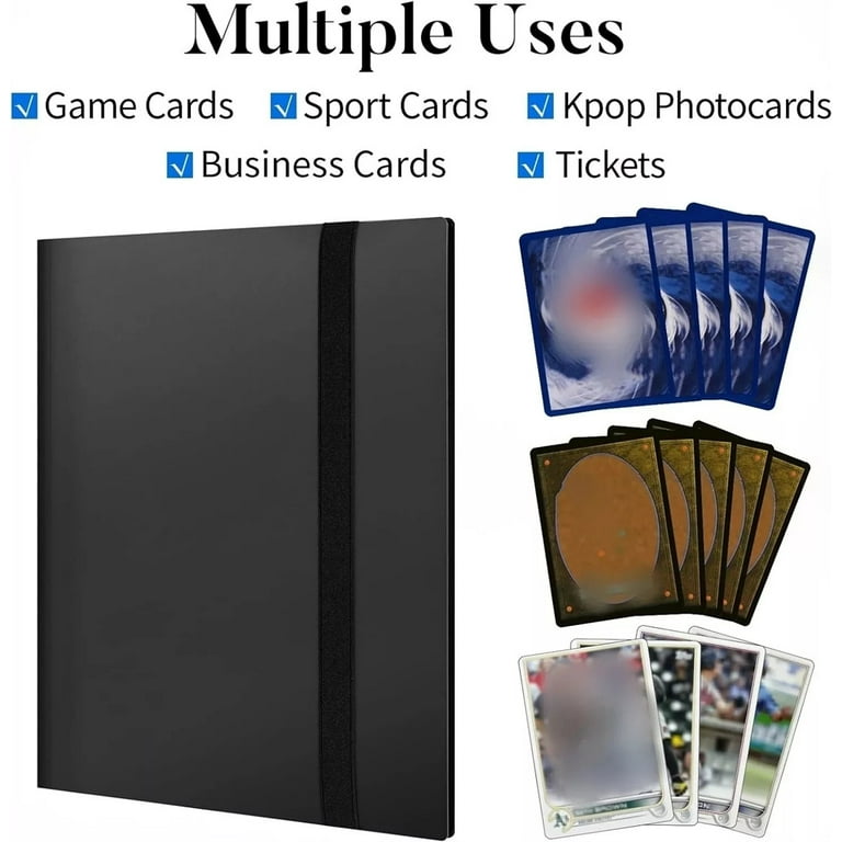 Card Binder 9 Pocket, 396 Pockets Trading Card Album, Side Loading Binder for TCG, MTG, Sports Cards, Black - Walmart.com Card Binder 9 Pocket, 396 Pockets Trading Card Album, Side Loading Binder for TCG, MTG, Sports Cards, Black - Walmart.com