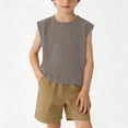 thumbnail image 2 of KyCheLot Cotton Tank Tops for Kids Summer Crew Neck Solid Color Sleeveless Tank Tops Trendy Workout Schoolwear, 2 of 6