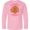 thumbnail image 3 of Inktastic Gobble Gobble Cute Turkey Thanksgiving Long Sleeve Youth T-Shirt, 3 of 5