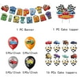 thumbnail image 2 of Cars Theme Birthday Party Decorate Supplies Set, Balloons Banner Cake Toppers, 2 of 8