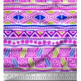 thumbnail image 1 of Soimoi Cotton Duck Fabric Triangle & Greek Key Geometric Printed Craft Fabric by The Yard 42 Inch Wide, 1 of 1