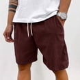 thumbnail image 2 of Lumtrix Beach Corduroy Shorts for Men Casual Wide Leg Shorts Fashion Vacation Summer Elastic Waist Bottoms with Pockets Coffee S, 2 of 6