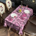 thumbnail image 2 of Pink Breast Cancer and Love Rectangle Tablecloth 60"x102",Waterproof Polyester Rectangle Table Cloth, Wipeable Spillproof Polyester Tablecloth for Dining, Camping, Indoor and Outdoor, 2 of 6