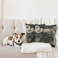 thumbnail image 4 of Ambesonne Modern Throw Pillow Cover 2 Pack, Woman with Cool Posing, 18", Dark Taupe and Tan, 4 of 5