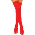 thumbnail image 2 of Opaque Thigh High Stockings, White Opaque Thigh Highs, 2 of 2