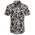 thumbnail image 2 of COOFANDY Mens Plam Tree Shirt Short Sleeve Button Down Hawaiian Shirt Summer Beach Vacation Wear Casual Tropical Shirts, 2 of 6