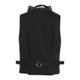 thumbnail image 4 of Hansber Kids Boys Vintage Jacquard Button Down Formal Suit Vest Tops V Neck Wedding Pageant Party Waistcoat Black 14, 4 of 6