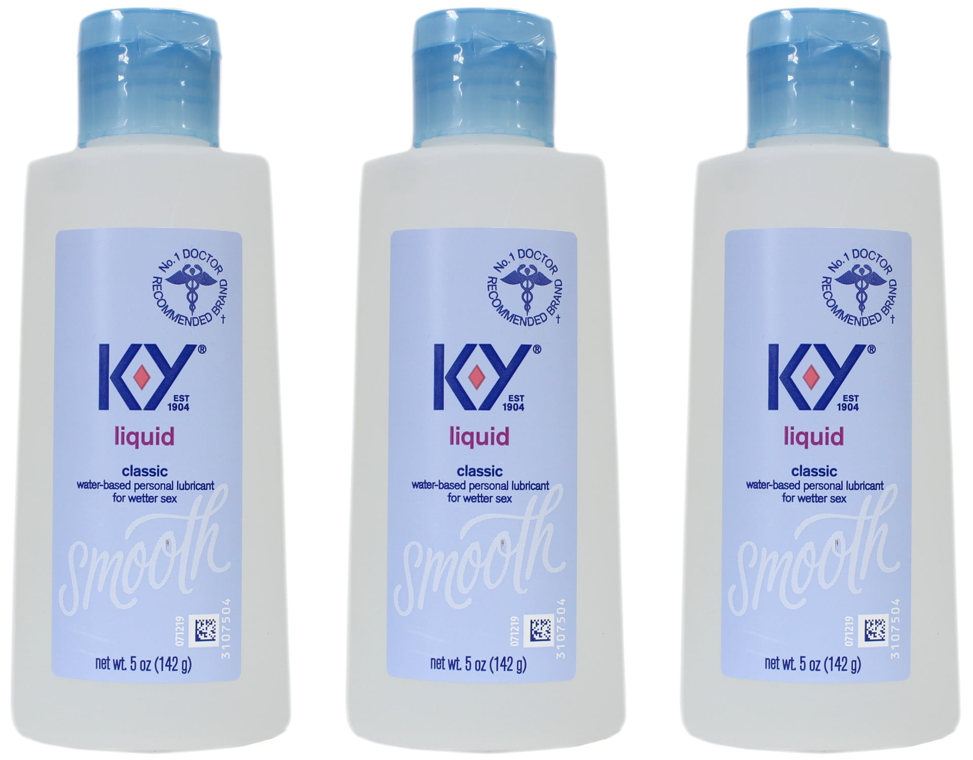 3 Pack KY Liquid Personal Lubricant 5 oz Each