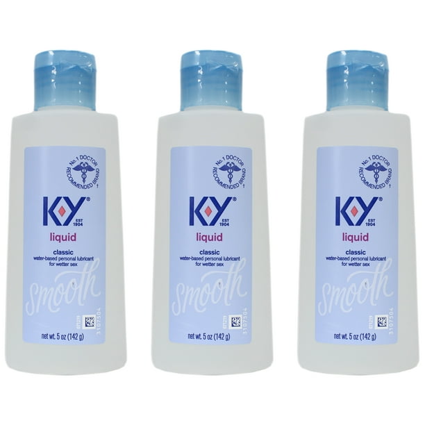 3 Pack KY Liquid Personal Lubricant 5 oz Each