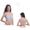 thumbnail image 2 of Gibobby Brasieres anchos de espalda Camiseta con aros ultraligeros One Smooth U para mujer Sujetador de encaje Tirantes convertibles(Azul,M), 2 of 5