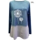 thumbnail image 4 of Suéter holgado de manga larga para mujer, cuello redondo, estampado informal, sudadera para niña, azul, 3XL Eigraketly AP003825-12, 4 of 5