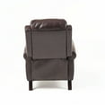 thumbnail image 4 of GDF Studio Memphis Standard Leather Recliner Club Chair, Brown, 4 of 11