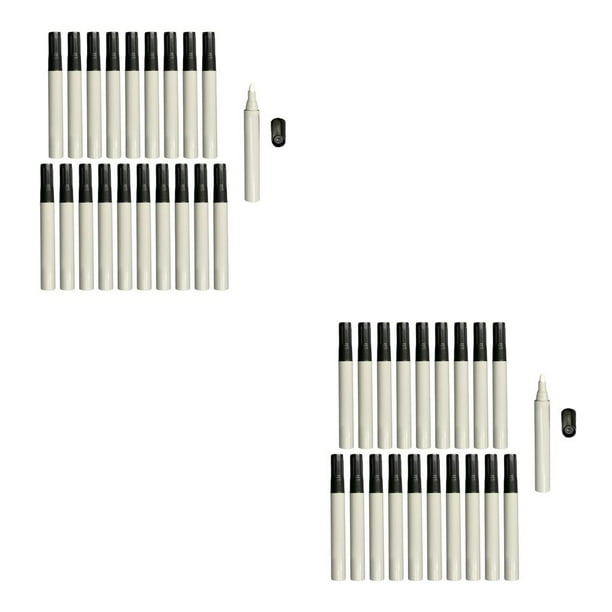 Tholdsy 10 Uds. Bolígrafo de pizarra vacía, marcador de tubo de barriles de bolígrafo de pizarra blanca de pintura en blanco Varilla Gris Cabeza Redonda 2Conjunto