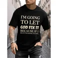 thumbnail image 2 of 100% Cotton Let God Fix It Graphic Cotton TShirt for Men and Women Casual Summer Short Sleeve Tee With White Lettering Lightweight Breathable Relaxed Fit Black Top Golf Gift T-Shirt For Men and Women, 2 of 10